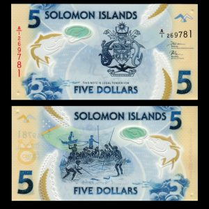 Billete Islas Salomon 5 Dólares