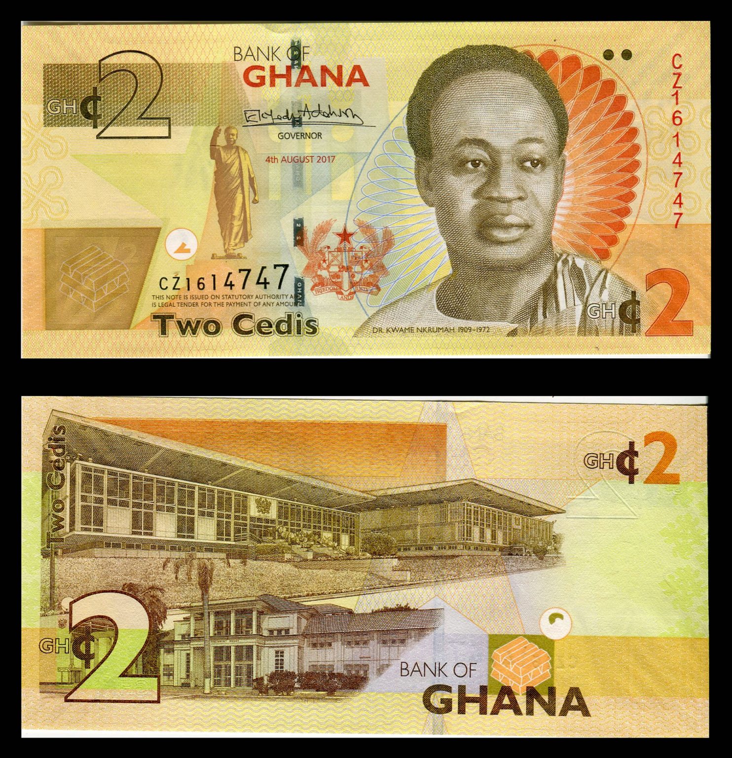 Ghana 2 Cedis NUMISM TICA MARTELL ghana-2-cedis-numism-tica-martell