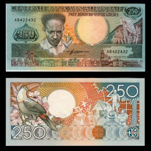Billete Suriname 250 Gulden