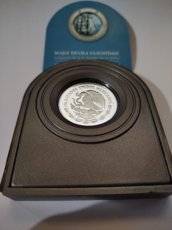 Moneda Buque Escuela Cuauhtemoc -1999 Plata Proof Ley 0.925 - 5 Pesos  - Con certificado de acuñación y estuche  - Imagen 12