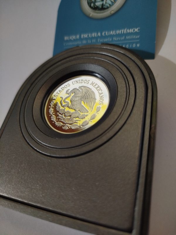 Moneda Buque Escuela Cuauhtemoc -1999 Plata Proof Ley 0.925 - 5 Pesos  - Con certificado de acuñación y estuche  - Imagen 13