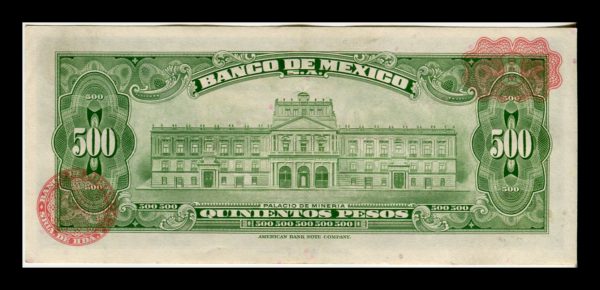 Billete 500 Pesos Morelos Condición: aUNC - Casi Sin Circular - Imagen 3