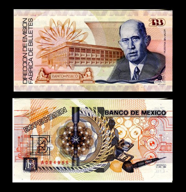 Billete Especimen 20 Aniversario de la Fábrica de Billetes