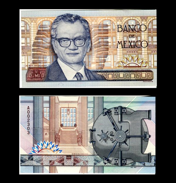 Billete Especimen Lic. Miguel Mancera Aguayo