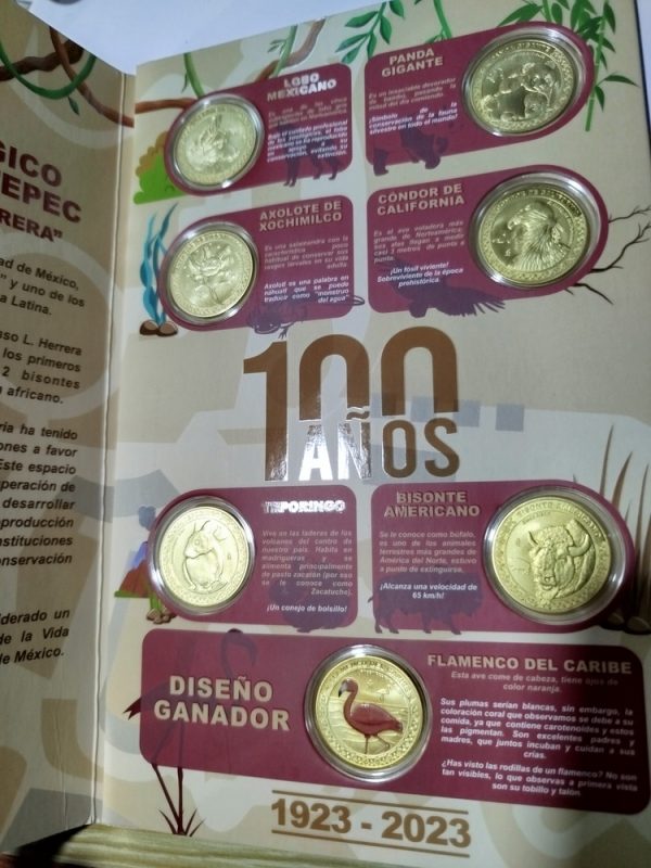Medallas en Bronce "100 Años Del Zoológico De Chapultepec"