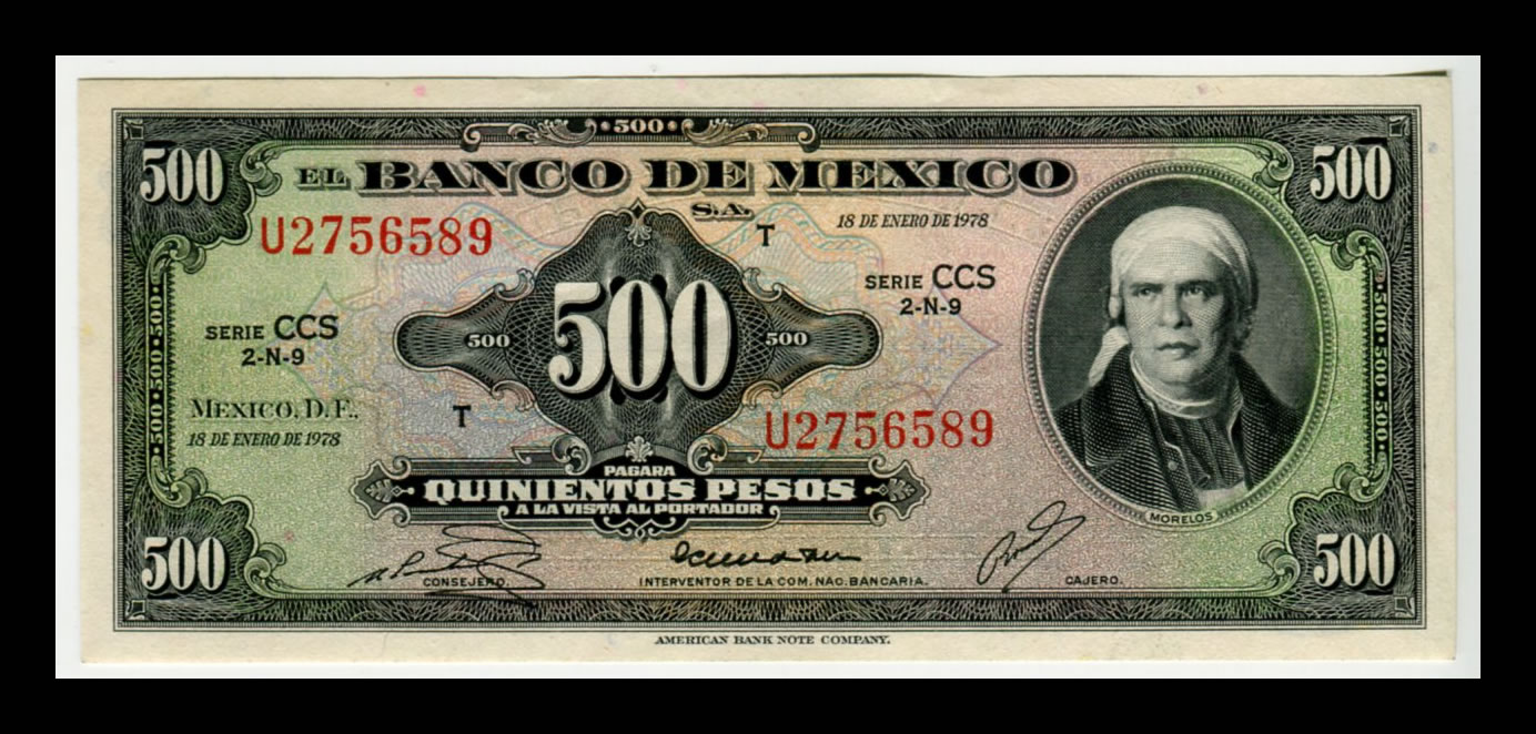 Billete 500 Pesos Morelos - Condición aUNC - Casi sin Circular - Imagen 2