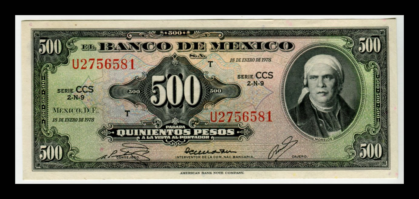 Billete 500 Pesos Morelos - Condición aUNC - Casi sin Circular - Imagen 2