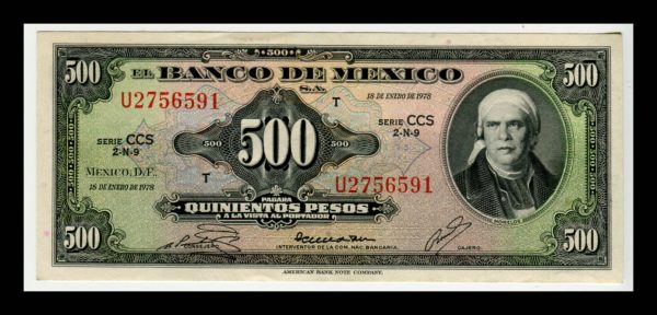 Billete 500 Pesos Morelos - Condición aUNC - Casi sin Circular - Imagen 2