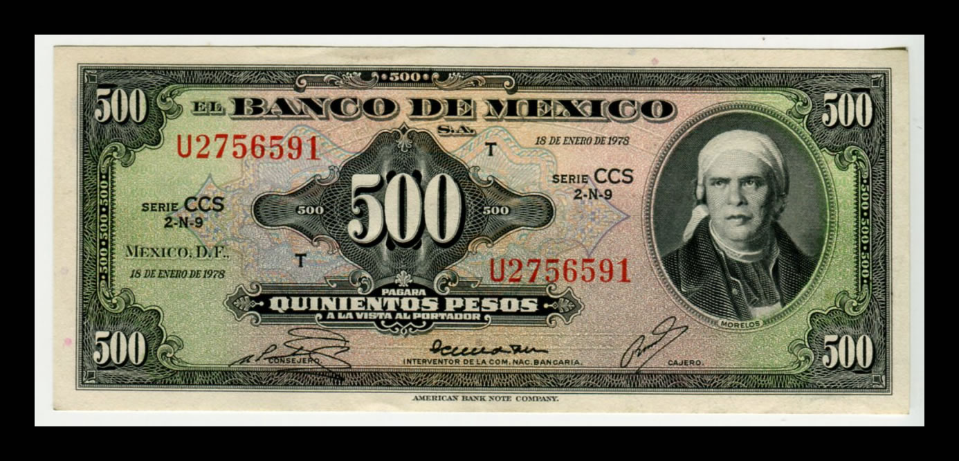 Billete 500 Pesos Morelos - Condición aUNC - Casi sin Circular - Imagen 2