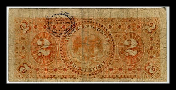 Billete Banco Nacional de México 2 Pesos 1913 - Condición - Imagen 3