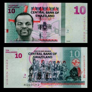 Billete Swaziland 10 Emalangeni