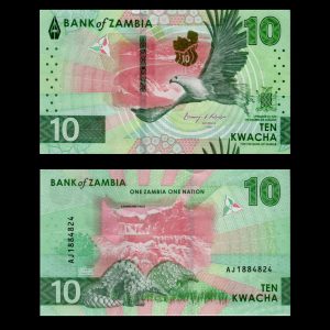 Billete Zambia 10 Kwachas