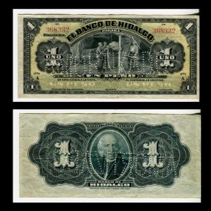 Billete 1 Peso El Banco de Hidalgo - Amortizado