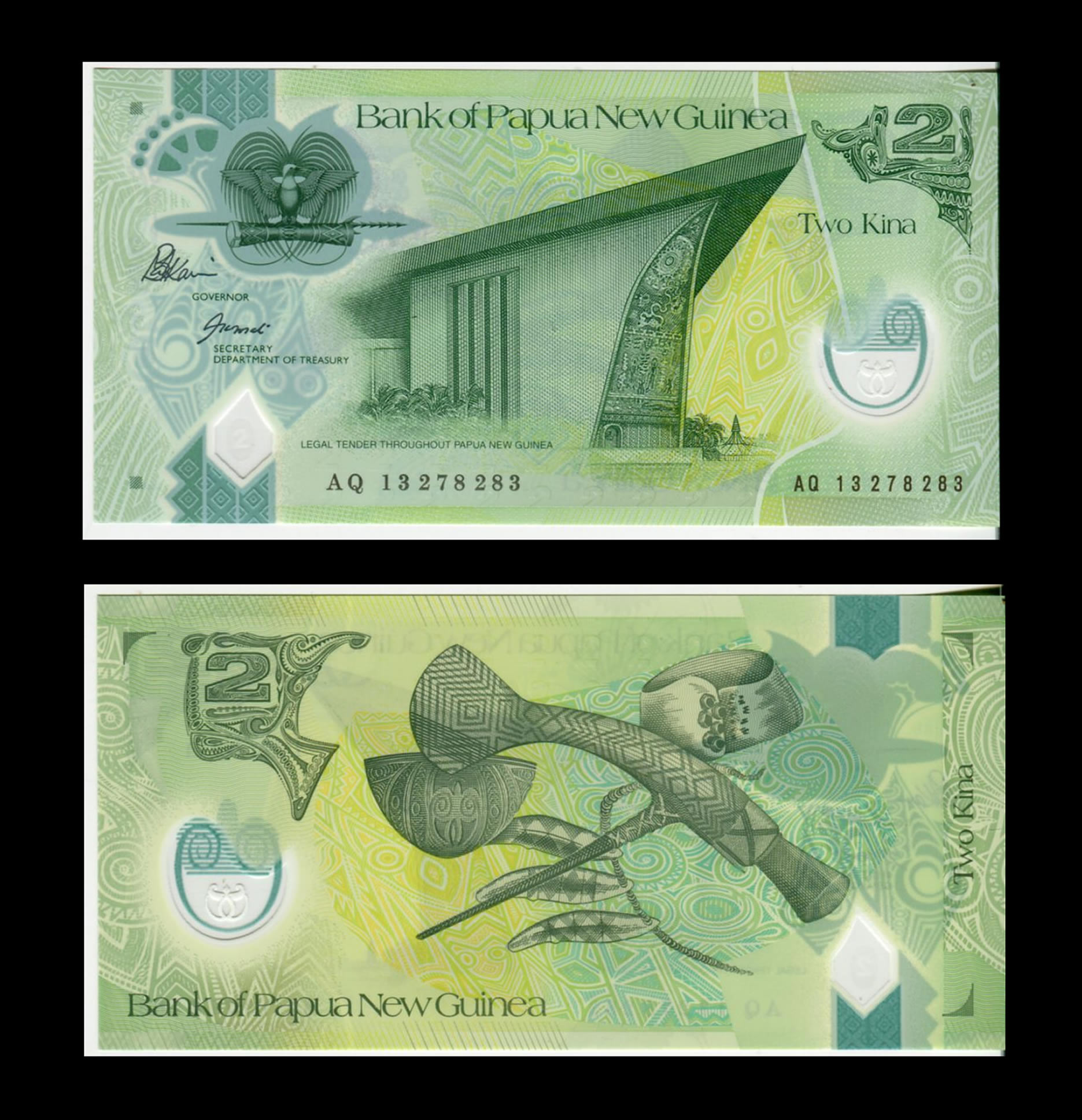 Billete Papúa Nueva Guinea 2 Kina - Año 2014 - Polímero