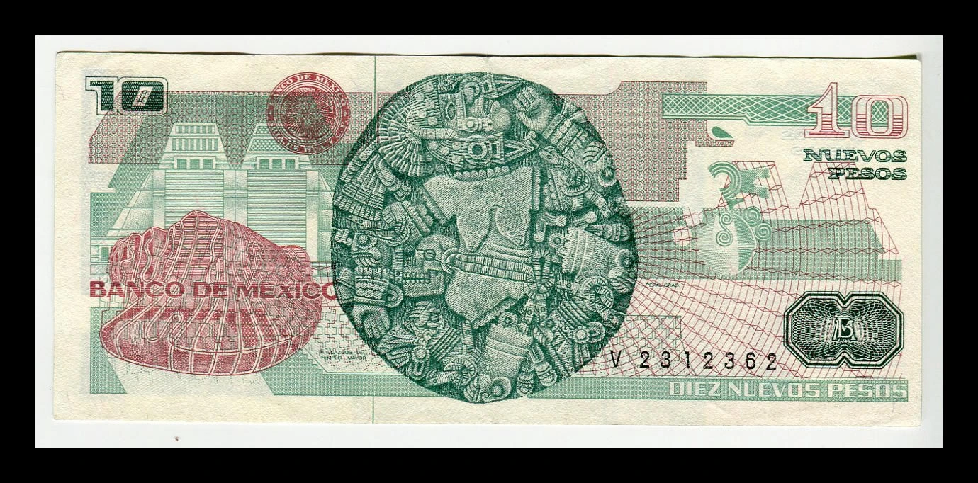 Billete 10 Nuevos Pesos Lázaro Cárdenas - Condición: Usado - Grado: XF (Extra Fine) - Imagen 3