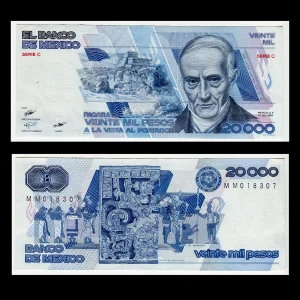 Billete 20000 Andrés Quintana Roo Marca de agua - Condición: AUNC - Casi Sin Circular