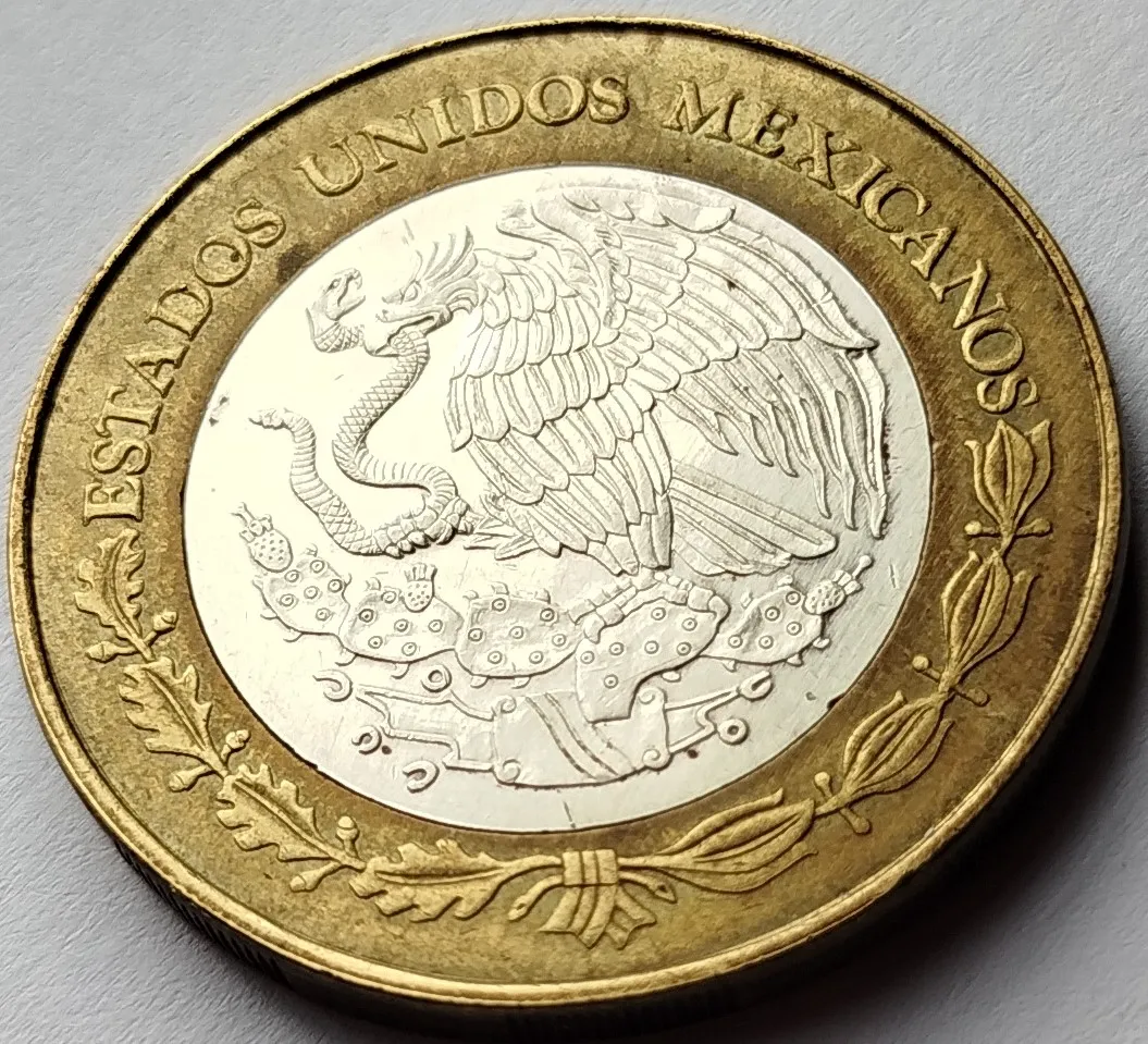 Moneda de 100 Pesos – Estado de México 2da Fase Bimetálica Plata 2006 – Condición Usada - Imagen 12