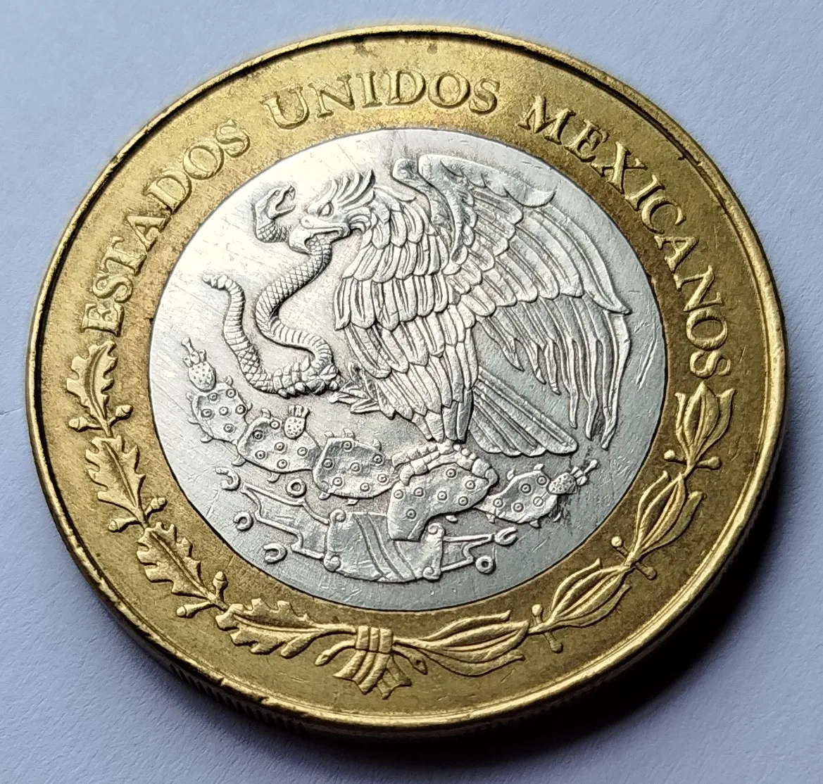 Moneda de 100 Pesos - Estado Colima 2da Fase Bimetálica Plata 2006 - Condición Usada - Imagen 3