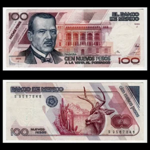 Billete 100 Nuevos Pesos Putarco Elias Calles - (Condición Usado - Grado: VF)