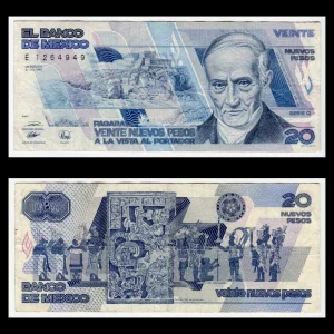 Billete 20 Nuevos Pesos Andrés Quintana Roo - (Condición: Usado - Grado: "VF")