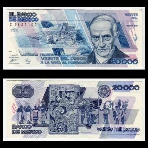 Billete 20000 Andrés Quintana Roo – (Condición: Usado – Grado: XF)