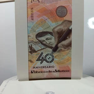 Billete Espécimen 40 Aniversario De la Fabrica de Billetes del Banco de México con portabillete BANXICO
