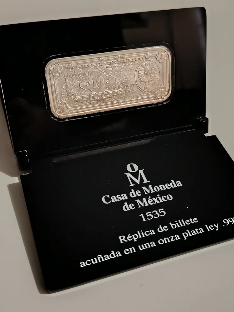 Replica en Plata del Billete de $10 Pesos Tehuana - Condición: Usado - Imagen 10
