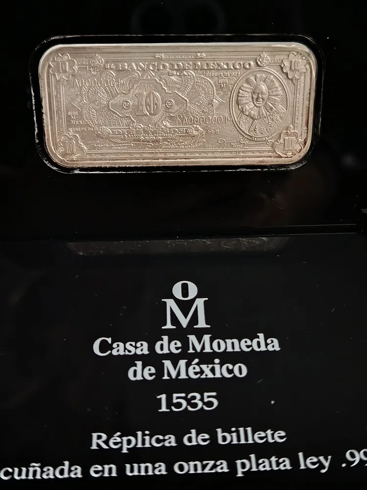Replica en Plata del Billete de $10 Pesos Tehuana - Condición: Usado - Imagen 12