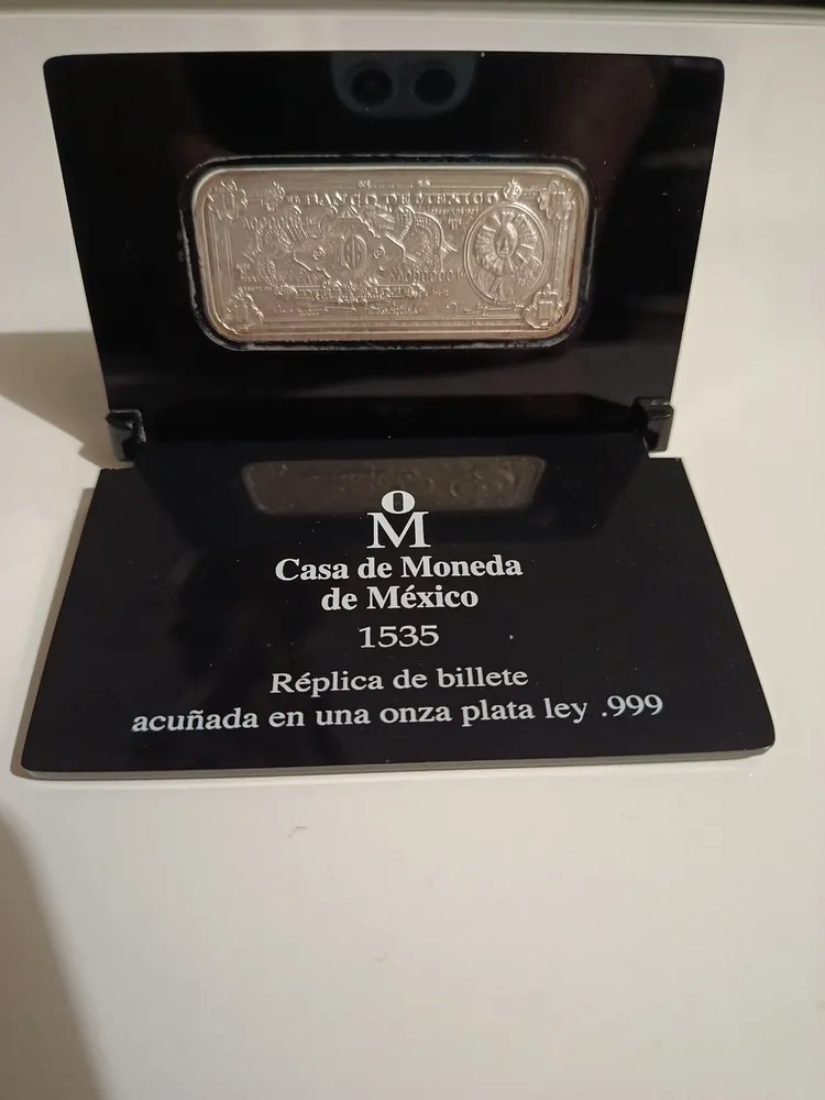 Replica en Plata del Billete de $10 Pesos Tehuana - Condición: Usado - Imagen 14