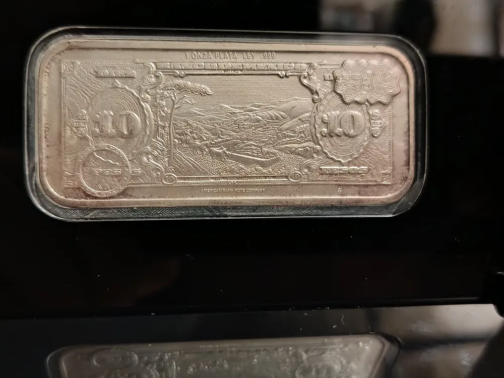 Replica en Plata del Billete de $10 Pesos Tehuana - Condición: Usado - Imagen 2