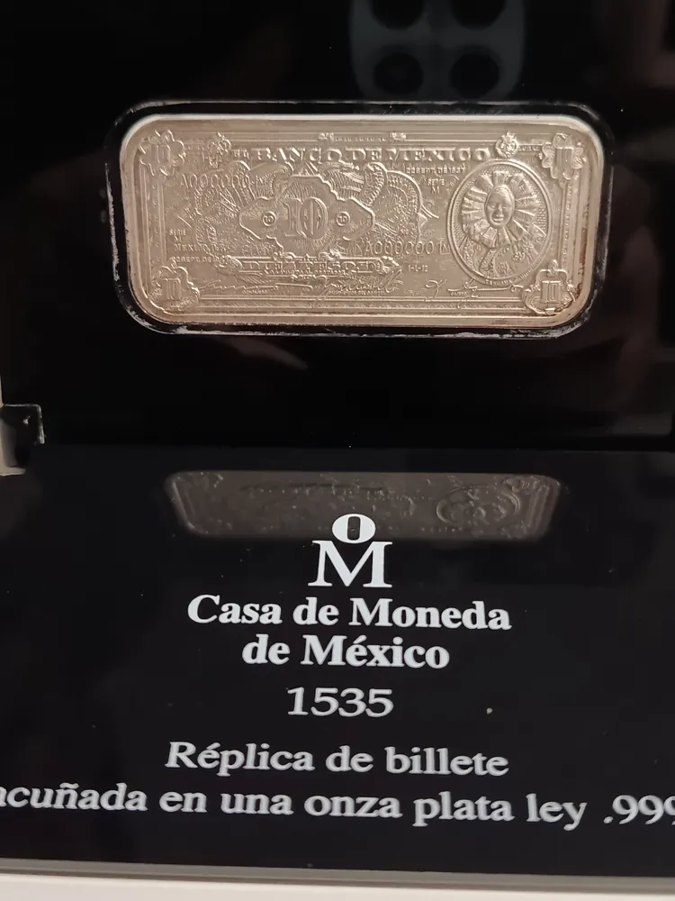 Replica en Plata del Billete de $10 Pesos Tehuana - Condición: Usado - Imagen 4