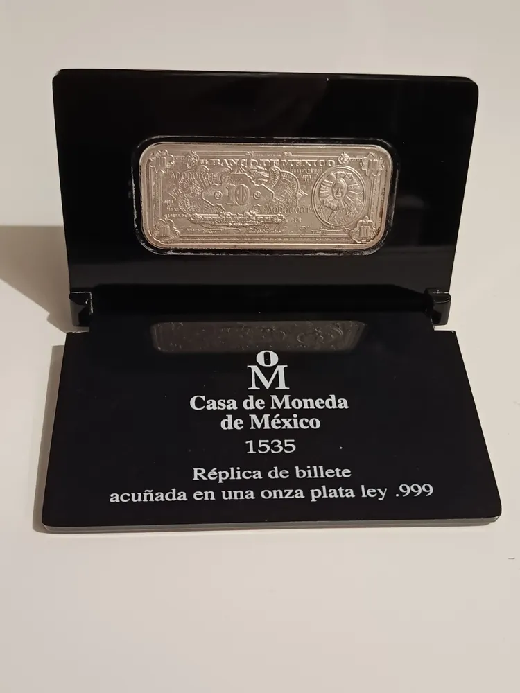 Replica en Plata del Billete de $10 Pesos Tehuana - Condición: Usado - Imagen 8