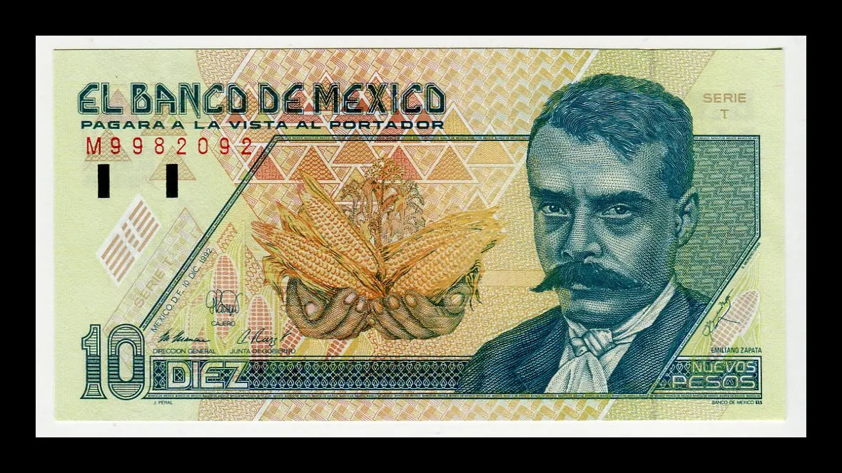 Billete 10 Nuevos Pesos Zapata - Condición: Nuevo - Sin Circular UNC - Imagen 2