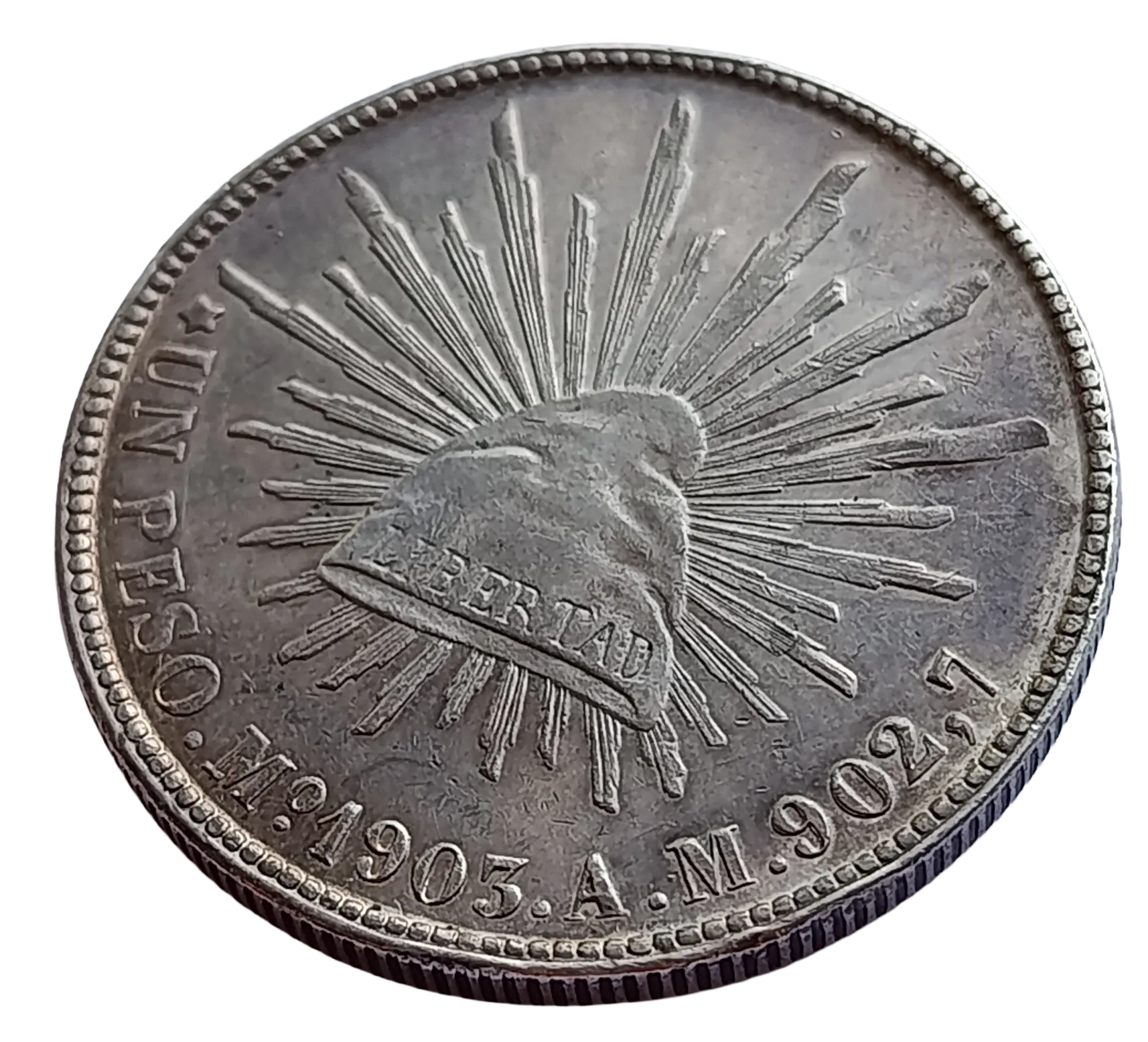 Moneda 1 Peso Porfiriano Plata Ley 0.9027 - Condición: Usado - Imagen 7