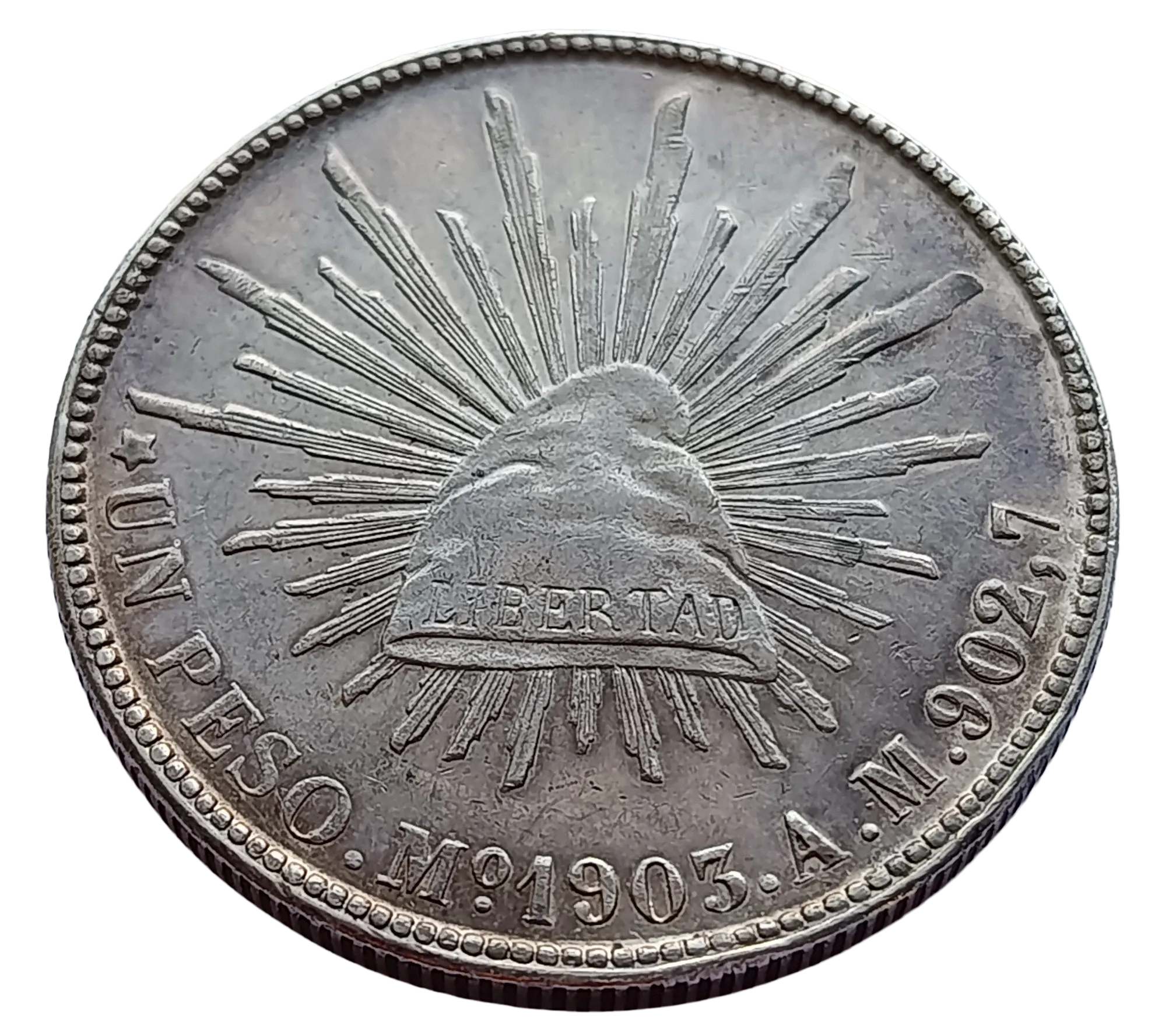 Moneda 1 Peso Porfiriano Plata Ley 0.9027 - Condición: Usado - Imagen 5