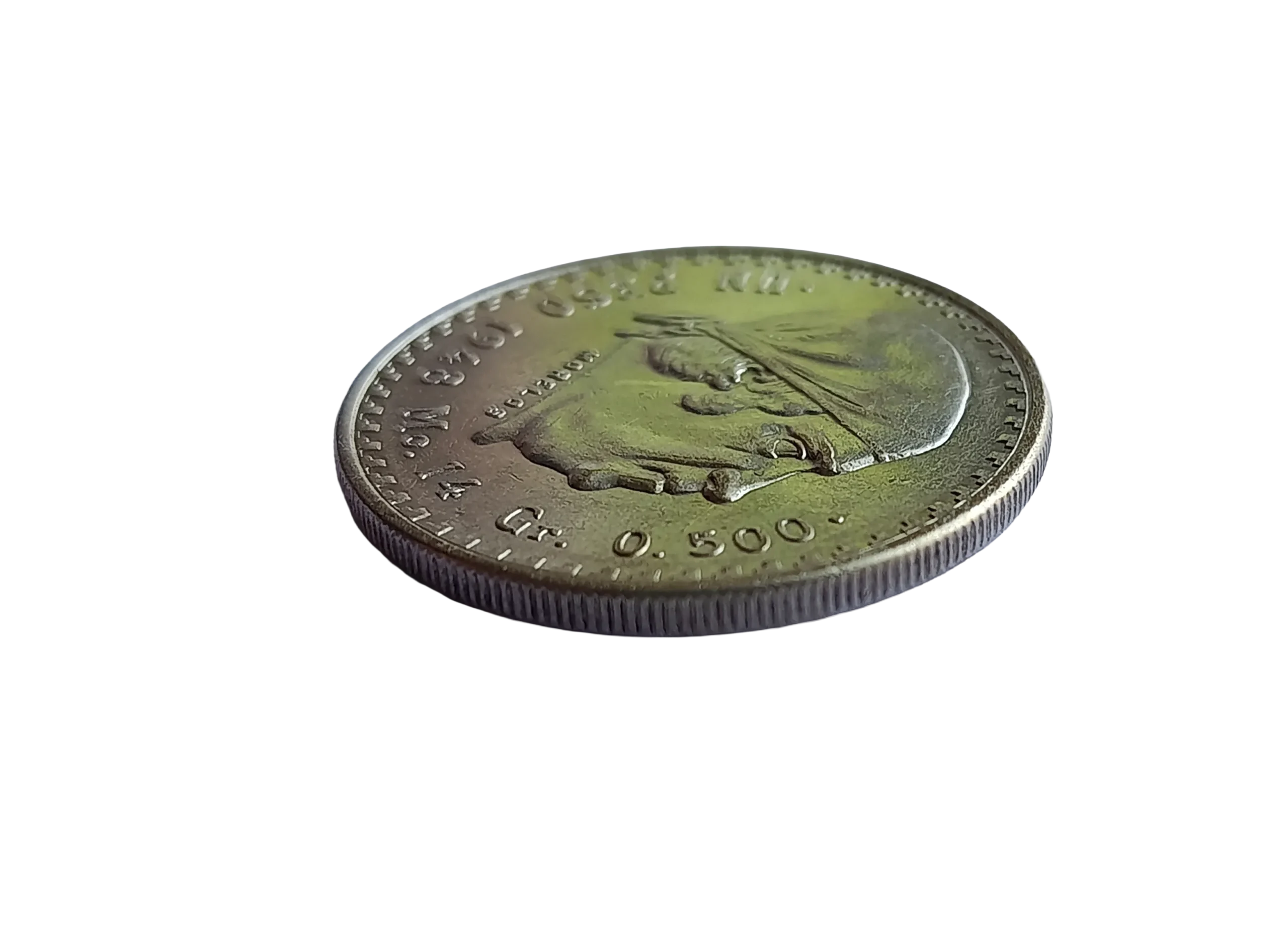 Moneda Un Peso Cacheton Morelos Plata Año 1948 Ley .500 Condición: USADA - Imagen 5