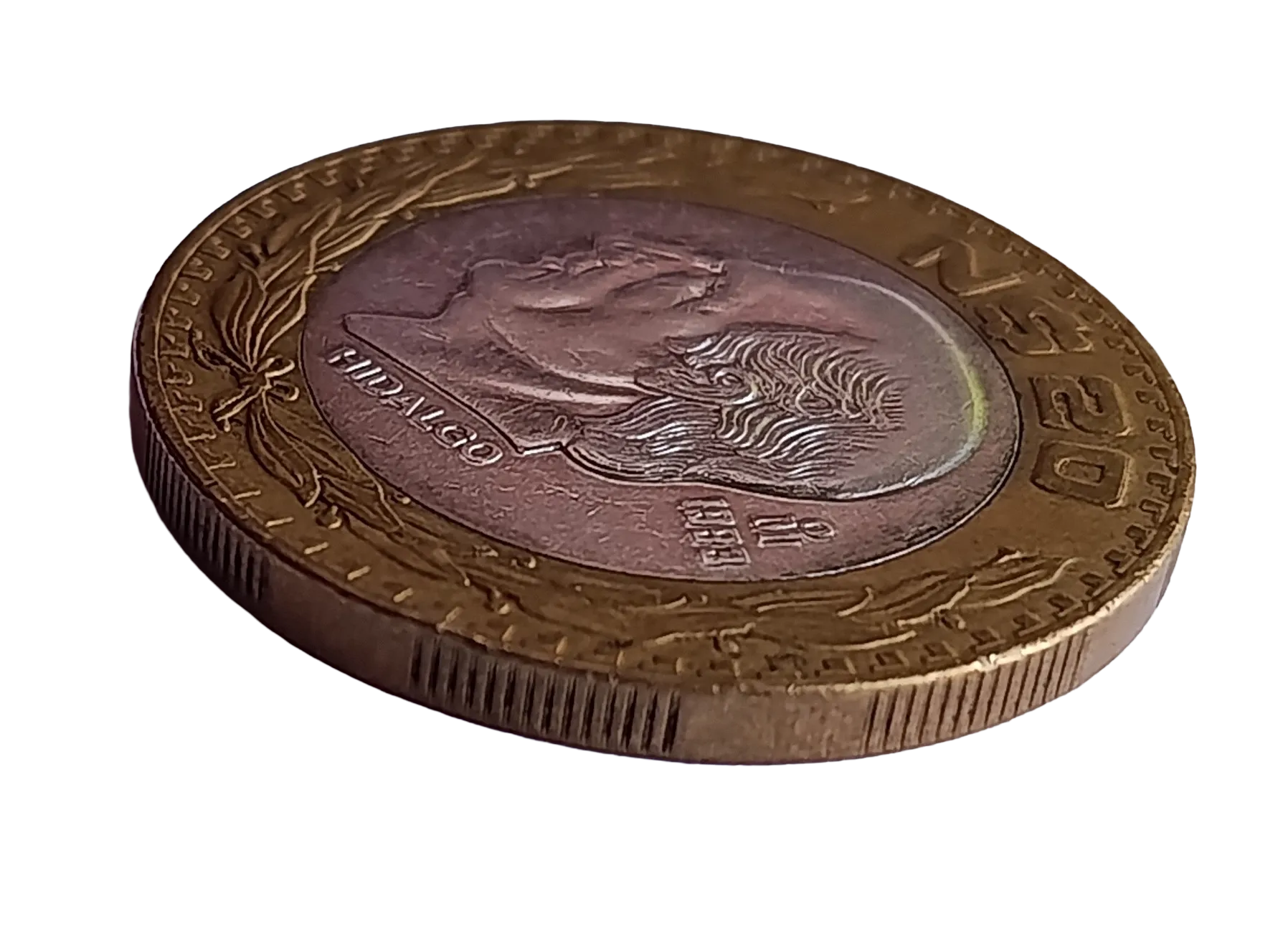 Moneda 20 Pesos Bimétalica Miguel Hidalgo Año 1993 - Condición: Usada - Imagen 3