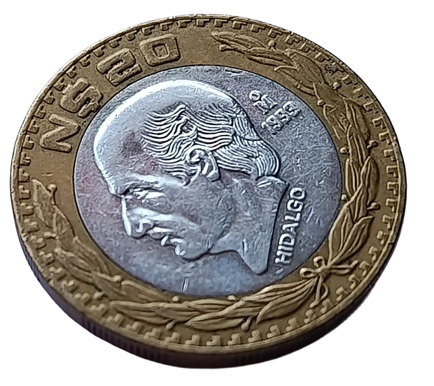 Moneda 20 Pesos Bimétalica Miguel Hidalgo Año 1993 - Condición: Usada - Imagen 2