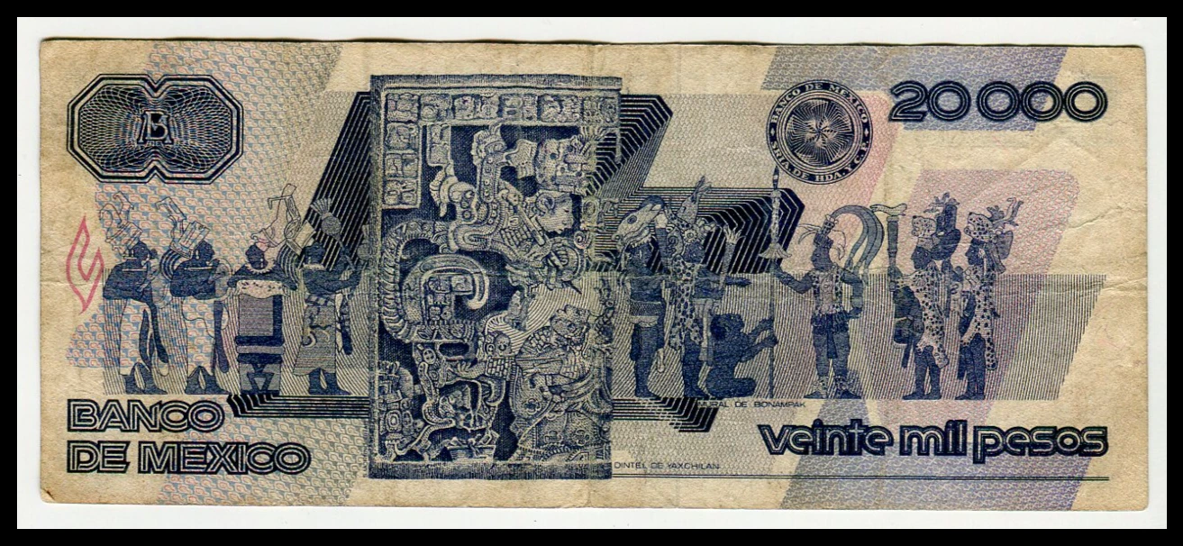 Billete 20,000 Pesos Andrés Quintana Roo – (Condición: Usado – Grado: VG - Very Good) - Imagen 3