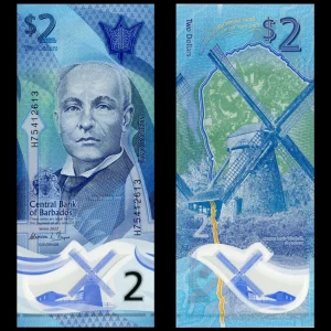 Billete Barbados 2 Dólares - Polímero