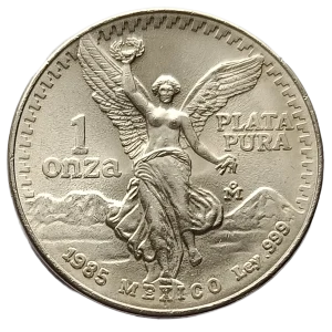 1 Onza Plata Libertad "Gordita" Ley 0.999 - Año 1985 - Condición Usada