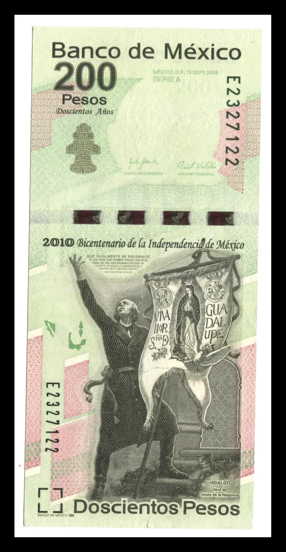 Billete 200 Pesos Bicentenario Independencia 2010 - Grado: Casi Sin Circular - AUNC - Imagen 2