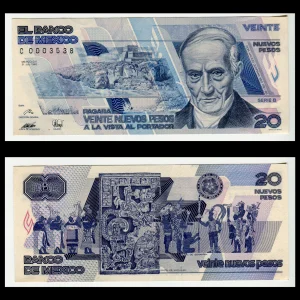 Billete 20 Nuevos Pesos Andrés Quintana Roo - Condición AUNC - Casi Sin Circular