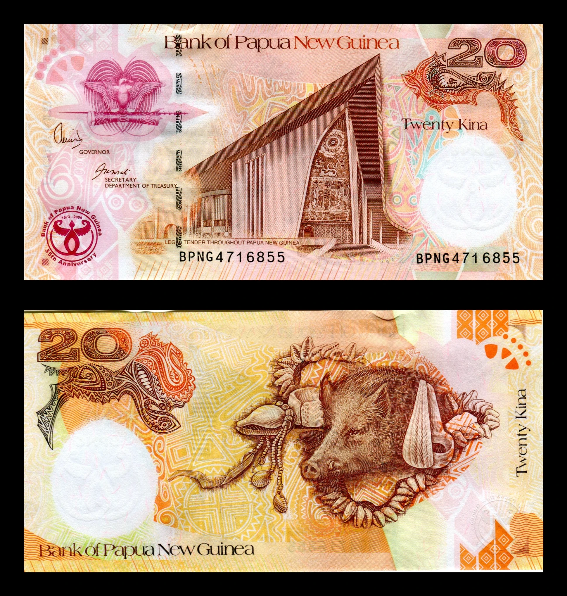Billete Papua New Guinea 20 Kina
