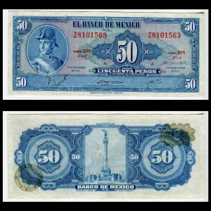 Billete 50 Pesos Allende - Condición: Usado Grado: F (Fine)