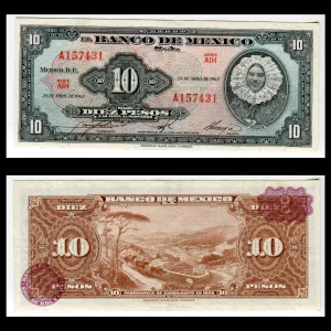 Billete 10 Pesos "Tehuana" Condición: usado Grado: XF (Extra Fine)