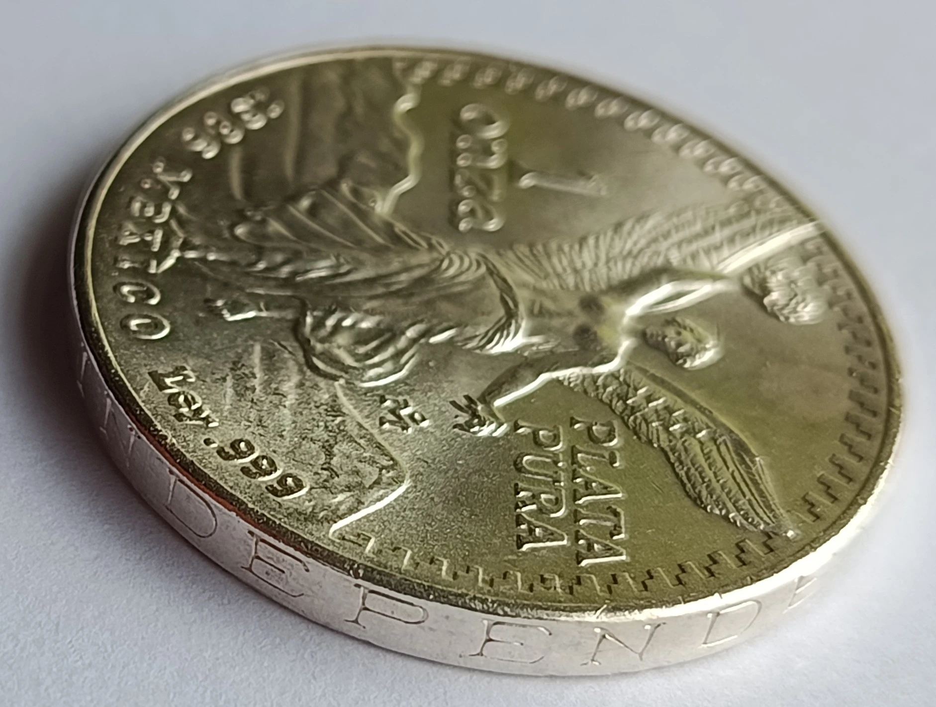 1 Onza Plata Libertad "Gordita" Ley 0.999 - Año 1986 - Condición Usada - Imagen 6