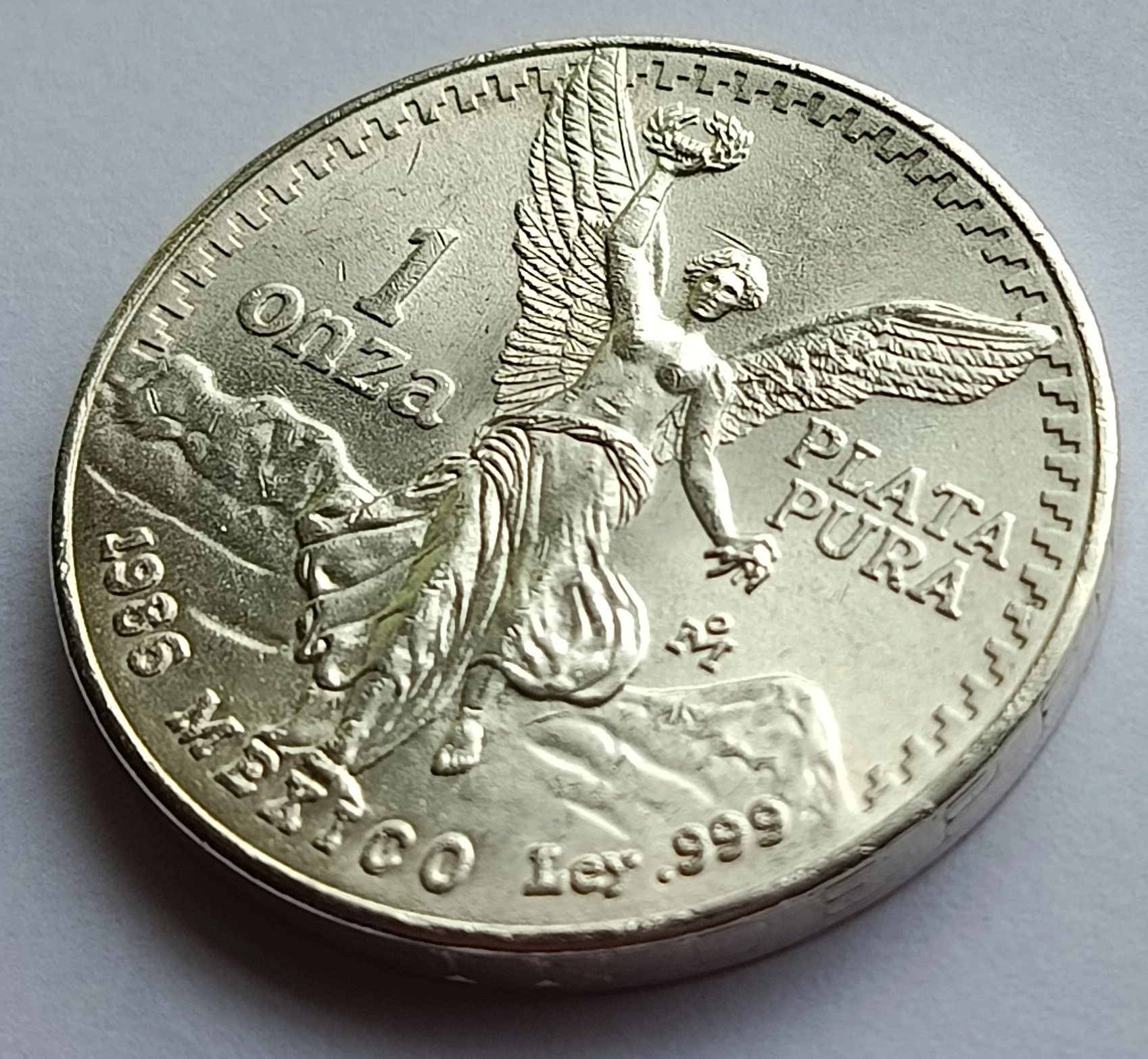 1 Onza Plata Libertad "Gordita" Ley 0.999 - Año 1986 - Condición Usada - Imagen 8