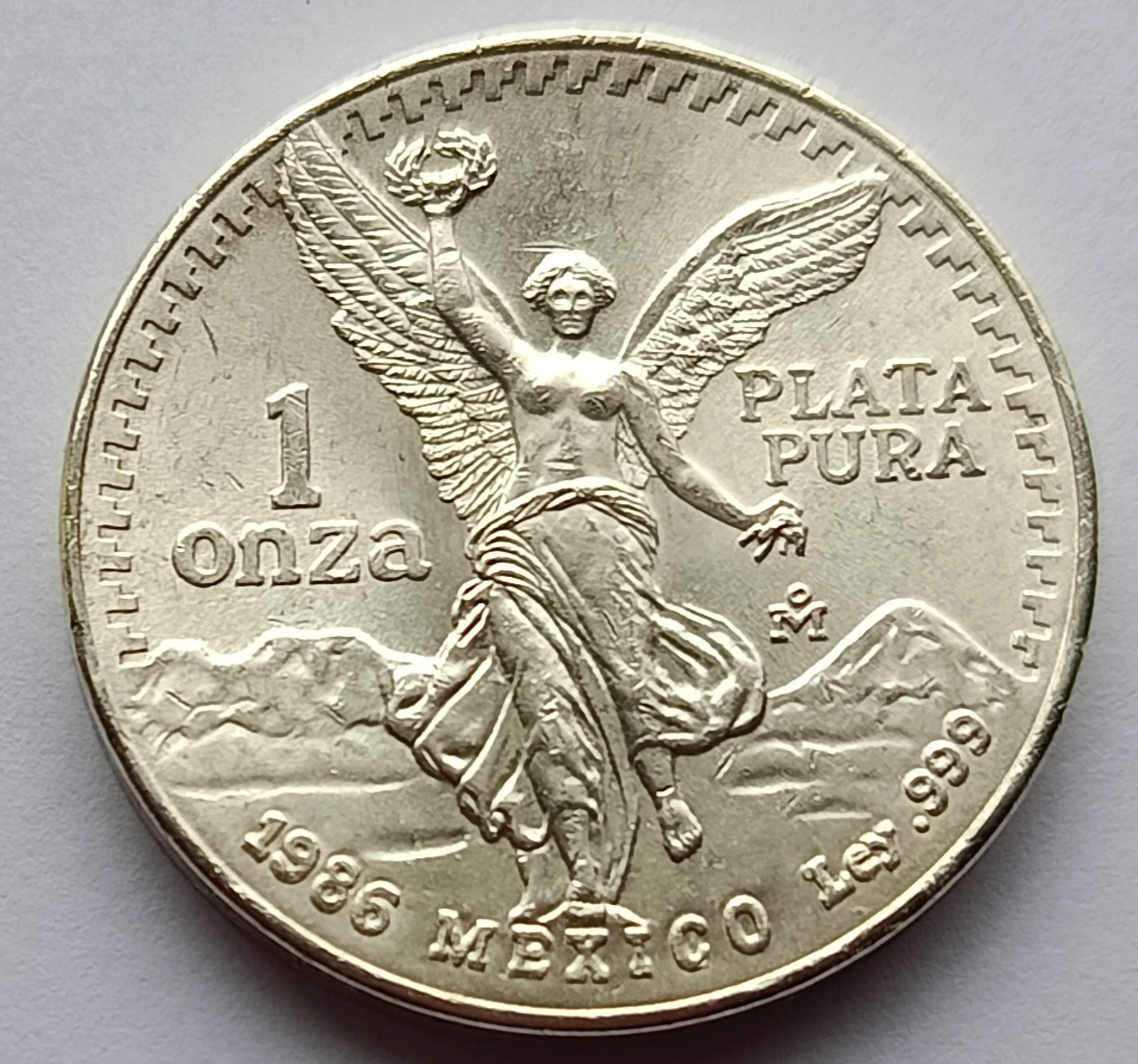 1 Onza Plata Libertad "Gordita" Ley 0.999 - Año 1986 - Condición Usada - Imagen 5