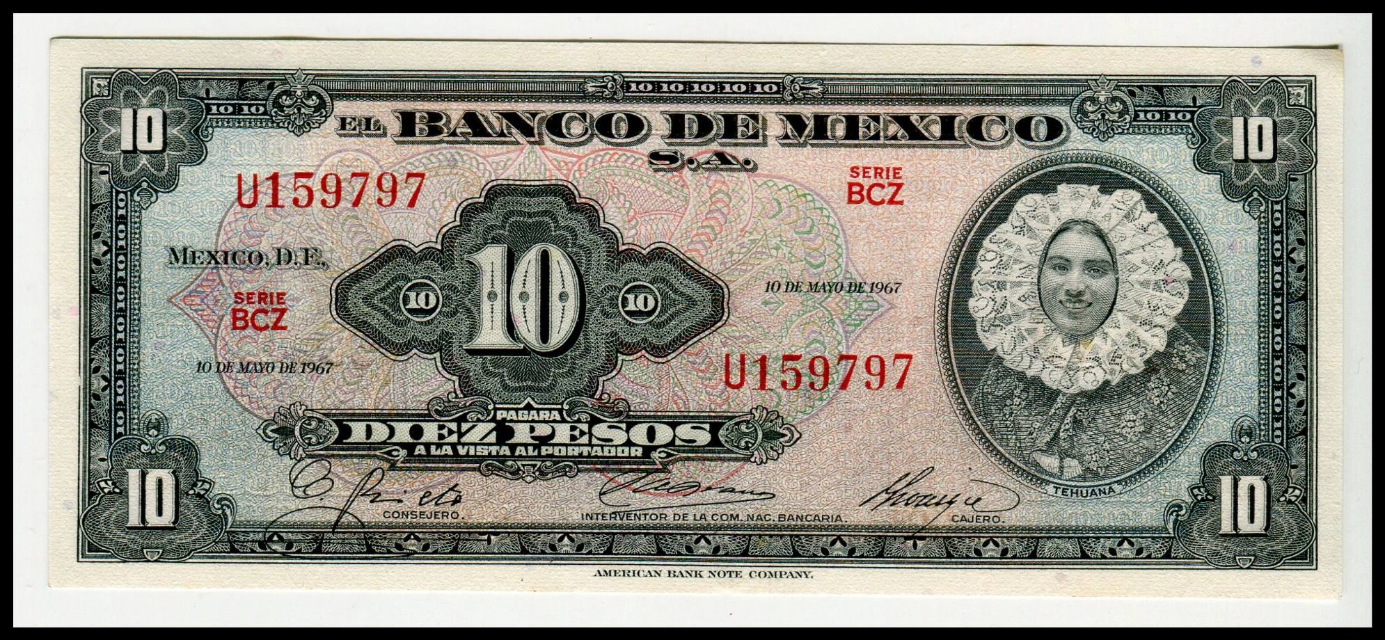 Billete 10 Pesos "Tehuana" Condición: Nuevo - Grado UNC - Sin Circular - Imagen 2